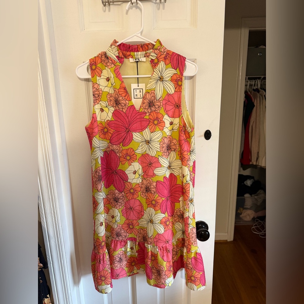 THML Floral Dress - Pink and Yellow